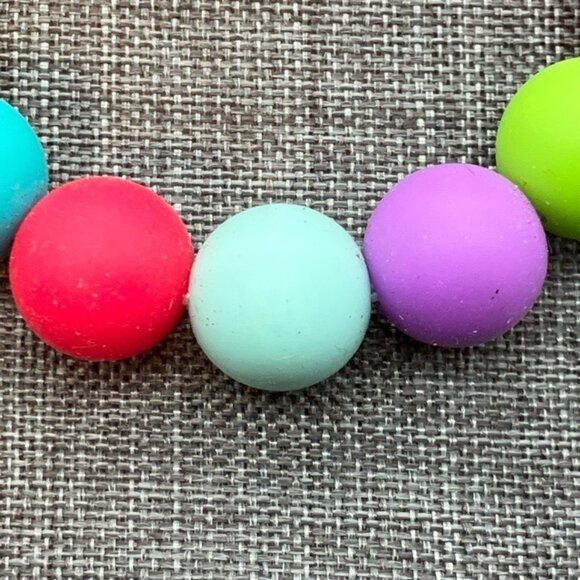 Silicone Beaded Bracelet 7 In Round Babies Parents Mother Colorful Modern Retro - Picture 4 of 6